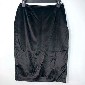 Cavalli Jeans Black Velvet Pencil Skirt Size 8